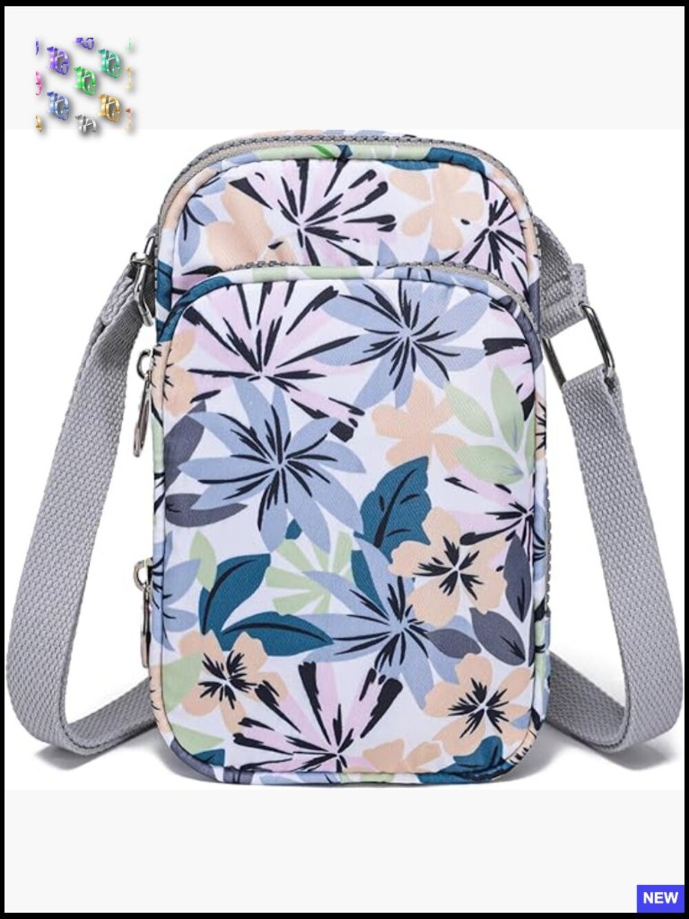 Nylon Crossbody Phone Bag with RFID Protection and Touch Screen Window Travel